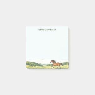 Personalized Horse Stationery Customized Name Post-it Notes
