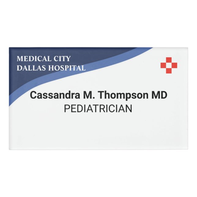 Personalized Hospital Employee Photo ID Badge (Front)