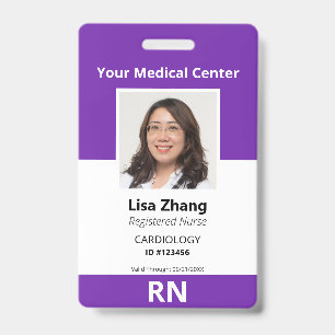 Personalized Hospital Employee Photo ID Badge