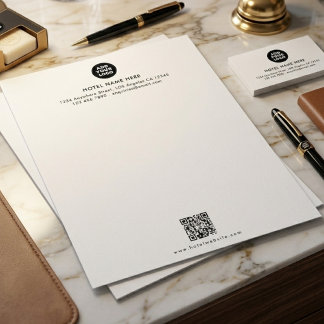 Personalized Hotel Logo & QR Code Design  Custom Letterhead