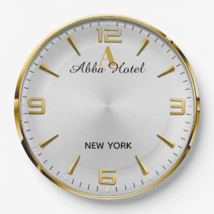 Personalized Hotel Name Luxury Gold Silver  Paper Plate