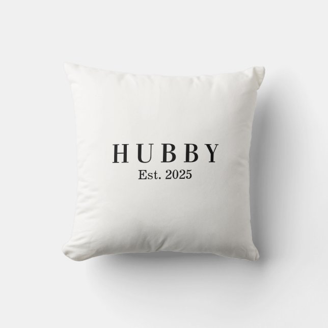 personalized hubby anniversary gift T-Shirt Cushion (Front)