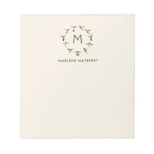 Personalized Hummingbird Notepad
