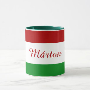 Personalized Hungarian Flag Mug