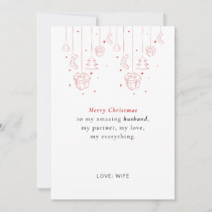Personalized Husband Christmas Card