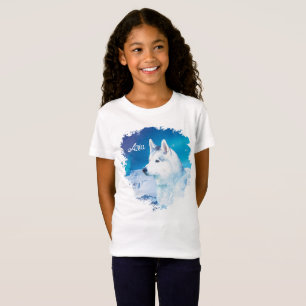 Personalized Husky dog with mountains T-Shirt