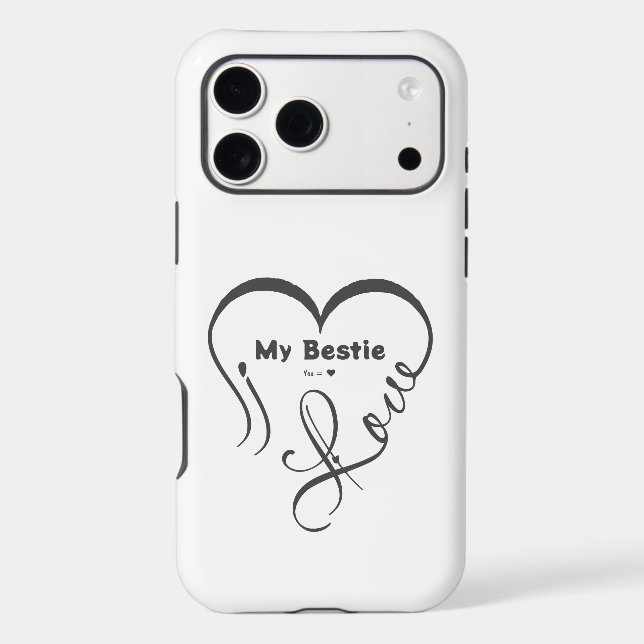 Personalized I Love My Bestie • You = ♥ (Back)