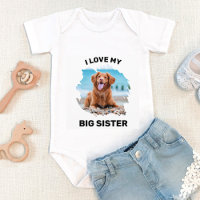 Personalized  I Love My Big Sister Dog Photo 