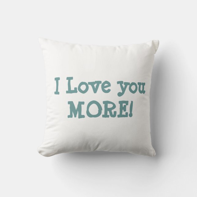 PERSONALIZED I LOVE YOU MORE reversible lovepillow Cushion (Front)