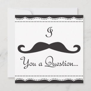 PERSONALIZED I Mustache You A Q! Wedding Party! Invitation