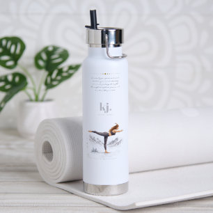 Personalized Illustrated Capricorn Zodiac Quote Water Bottle