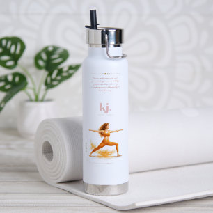 Personalized Illustrated Leo Zodiac Quote Water Bottle