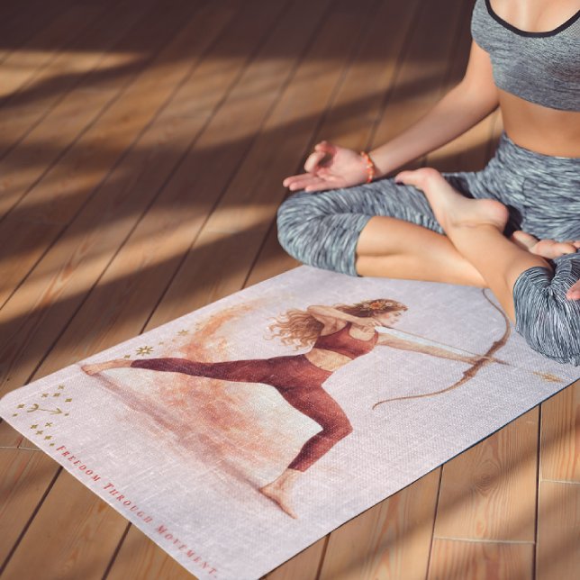 Personalized Illustrated Sagittarius Zodiac Quote Yoga Mat (Creator Uploaded)