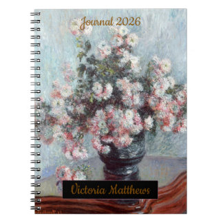 personalized impressionist still life floral  notebook