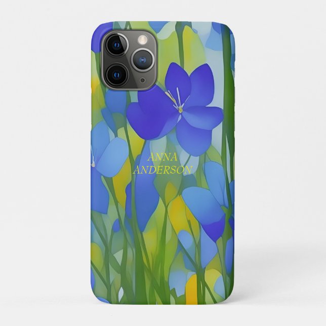 PERSONALIZED Impressionist Texas Bluebonnets Case-Mate iPhone Case (Back)