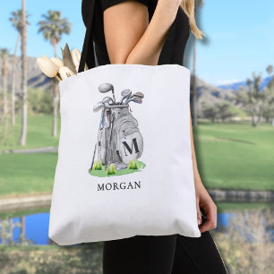 Personalized Initial Name Monogram Golf Tote Bag