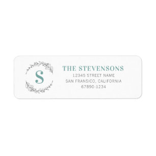 Personalized Initial Return Address Labels