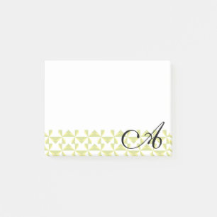 Personalized Initial Sage Pinwheels Post-it Notes