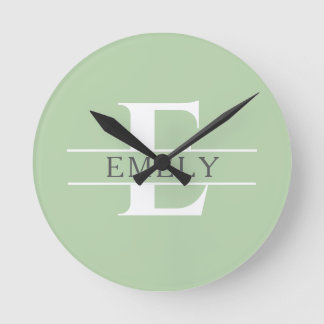 Personalized Initial Wall Clock, Custom Name Clock