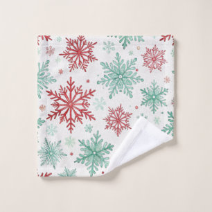 Personalized initial winter bath towel set