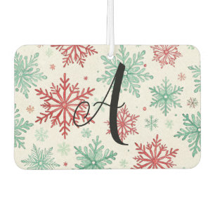 Personalized initial winter car air freshener