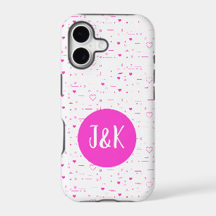 Personalized Initials J & K Pink Love Pattern