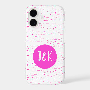 Personalized Initials J & K Pink Love Pattern
