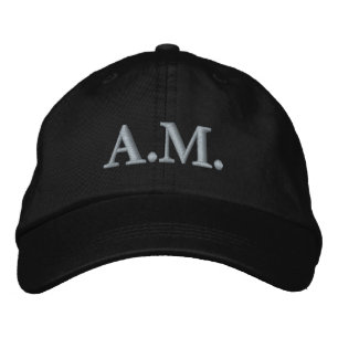 Personalized Initials Monogram Luxury Style Embroidered Hat