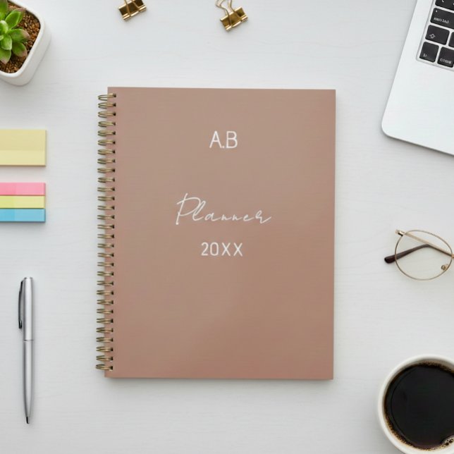 Personalized Initials Planner - Minimalist Coffee  (Creator Uploaded)