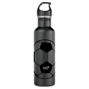 Personalized Initials Soccer Black White 710 Ml Water Bottle