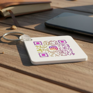 Personalized Instagram QR Code Key Ring