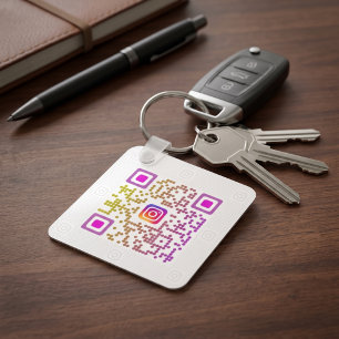 Personalized Instagram QR Code Key Ring