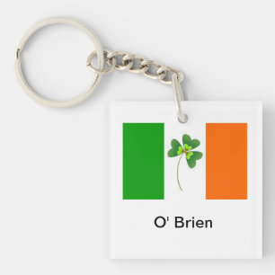 Personalized Irish Flag Keyring