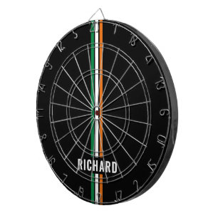Personalized Irish Flag Patriotic Ireland Stripes Dartboard