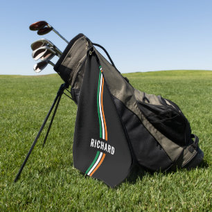 Personalized Irish Flag Patriotic Ireland Stripes Golf Towel