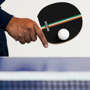 Personalized Irish Flag Patriotic Ireland Stripes Ping Pong Paddle