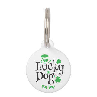 Personalized Irish Lucky Dog  Pet Tag