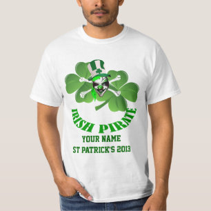 Personalized Irish pirate St Patrick's day T-Shirt