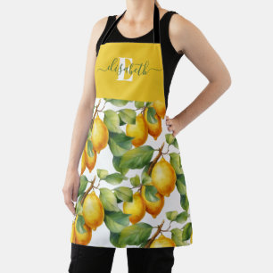 Personalized Italian Yellow Lemons Cooking Apron