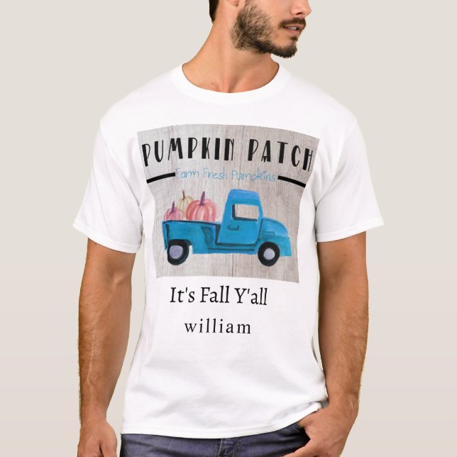 Personalized It's Fall Y'all T-Shirt (Front)