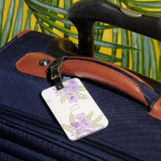 Personalized Jacaranda Blooms Australian Botanical Luggage Tag