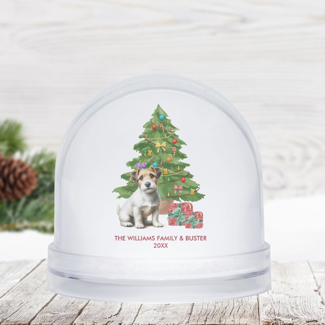 Personalized Jack Russel Terrier Dog Christmas Snowglobe (Creator Uploaded)