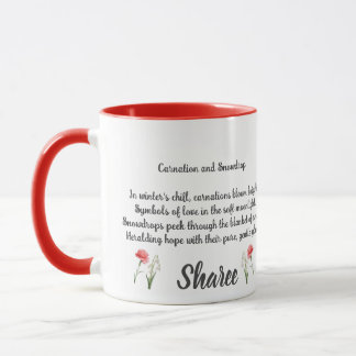 Personalized January Birth Flower Mug