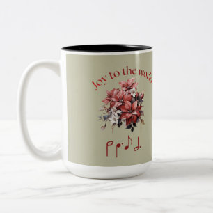 Personalized "Joy To The World" Hymn Two-Tone Coffee Mug