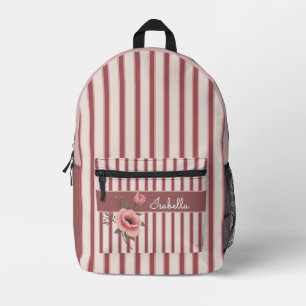 Personalized June Birth Flower Printed Backpack
