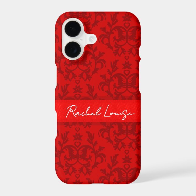 Personalized Kangaroo Paws iPhone Case red  (Back)