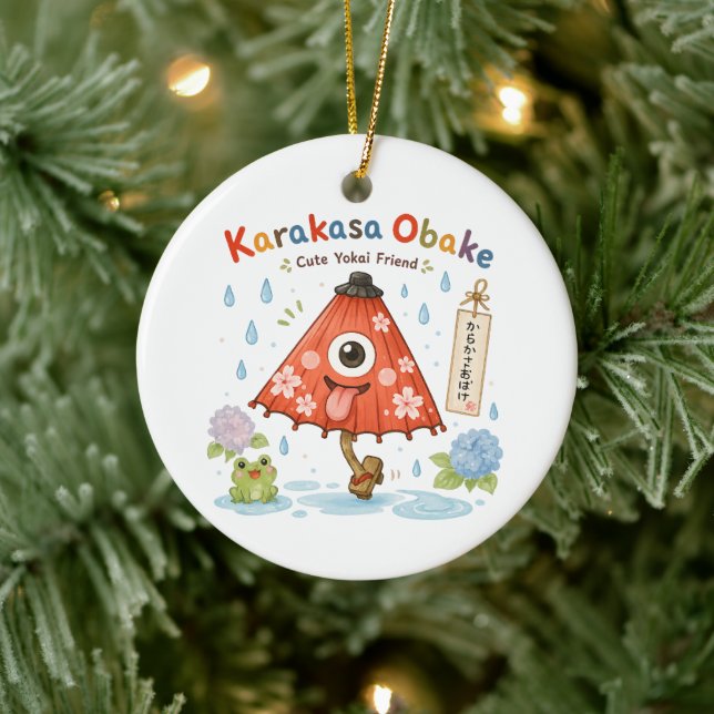 Personalized Karakasa Obake Mug | Custom Name & Me Ceramic Tree Decoration (Tree)