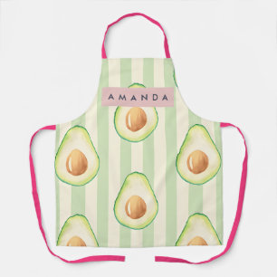 Personalized Kawaii Avocado Pattern Apron