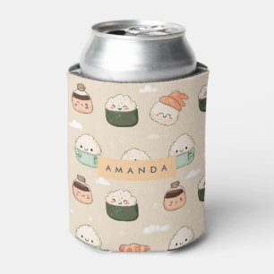 Personalized Kawaii Sushi Japanese Food Pattern Can Cooler