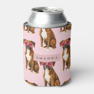 Personalized Kawaii Trendy Boxer Dog  Can Cooler